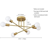 preiswerte Sputnik-Design-6-Licht 70 cm Sputnik Design Cluster-Design Kronleuchter Metall Industriell Lackierte Oberflächen Moderne Traditionell-Klassisch 110-120V 220-240V / ASTM