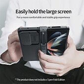 Χαμηλού Κόστους Samsung Θήκη-τηλέφωνο tok Για Samsung Galaxy Z Fold 4 Πίσω Κάλυμμα Μολυβοθήκη Προστατευτικό φακού κάμερας Σταντ ποδηλάτου TPU