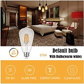 cheap Table&amp;Floor Lamp-LED Floor Lamp with Suspended Bubble Glass Shade and Unique LED Bulbs Suitable for Bedroom and Living Room Modern Vertical Industrial Lamp High Pole Lamp Suitable for Office