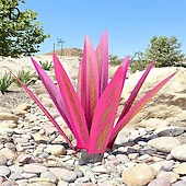 cheap Garden Sculptures&amp;Statues-Tequila Rustic Sculpture, DIY Metal Agave Plant,Rustic Hand Painted Metal Agave,Garden Yard Art Decoration Statue Home Decor for Yard Stakes,Garden Figurines,Outdoor Patio