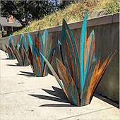 cheap Garden Sculptures&amp;Statues-Tequila Rustic Sculpture, DIY Metal Agave Plant,Rustic Hand Painted Metal Agave,Garden Yard Art Decoration Statue Home Decor for Yard Stakes,Garden Figurines,Outdoor Patio