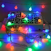 billiga Batteristrängljus-mini globe string lights batteridriven med fjärrkontroll inomhus sovrum 50/100 led färgglada blinkande ljus med fjärrstyrda led string lights för sovrumsfest uteplats jul vardagsrum kontor