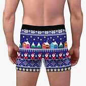 baratos Pijama de Natal-presente de Natal Boxer Curto Roupa Íntima Homens Natal Carnaval Baile de Máscaras Noite de Natal Natal Adulto Festa Natal