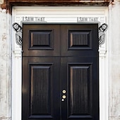 preiswerte Event &amp; Party Supplies-left right wooden door i saw that jesus head funny home decor frame ornament door frame decoration