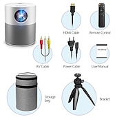 levne Projektory-salange mini projektor full hd 1080p p40 led projektor 4k video bluetooth projektor 5000 lumenů android projektory chytré domácí kino