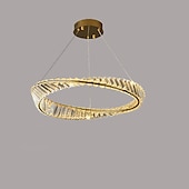 abordables Lámparas de araña-Lámparas colgantes led circle diseño redondo 60/80 cm montaje empotrado 1 luz anillo regulable aluminio acabados pintados lujoso estilo moderno comedor dormitorio lámparas colgantes