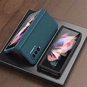 Недорогие Чехлы для Samsung-Чехол для телефона для Samsung Galaxy Z Fold 5 Z Fold 4 Z Fold 3 Z Fold 2 Flip защитная рамка Flip полный чехол защитный однотонный ПК