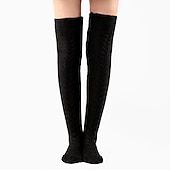 cheap Home Socks-Women&#039;s Cable Knitted THigh High Boot Socks Extra Long Winter Stockings Over Knee Leg Warmers Floor Socks Wool