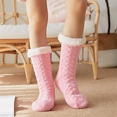 economico calzini da casa-calzini in maglia push per donna uomo, calzini caldi morbidi e soffici calzini spessi e comodi calzini invernali natalizi per donna 6 o 5 paia