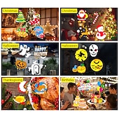 cheap Christmas Gift Lights-Christmas Projector Waterproof Remote Control 16 Patterns High-definition Projection Effects Indoor and Outdoor Festival Garden Decorative Lights Low Voltage Safety