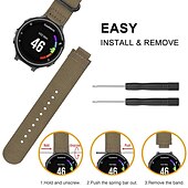 baratos Relógios Garmin-Pulseiras de Relógio para Garmin Forerunner 220/230/235/620/630/735XT Approach S20 / S6 / S5 Náilon Substituição Alça com ferramenta de remoção Ajustável Respirável Pulseira Esportiva Pulseira
