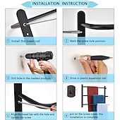 economico Portasciugamani-mensola da bagno a tre strati con ganci portasalviette multifunzione in acciaio inox argento lucido e nichel spazzolato 1pz