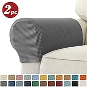 cheap Sofa Seat &amp; Armrest Cover-2 Pcs Stretch Armrest Covers Spandex Jacquard Arm Covers Soft and Elastic Protector for Chairs Burgundy Red Couch Sofa Armchair Slipcovers Recliner Sofa