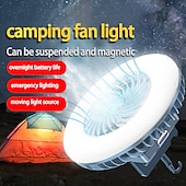 cheap Camping Lights-LED Camping Tent Light Outdoor Rechargeable Multifunctional Waterproof Fan Lamp Fishing Cooling Fan Lamp Portable Camping Light 3.7V