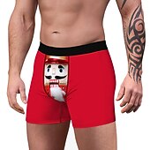 baratos Pijama de Natal-presente de Natal Boxer Curto Roupa Íntima Homens Natal Carnaval Baile de Máscaras Noite de Natal Natal Adulto Festa Natal