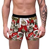cheap Christmas Pajamas-Christmas Gift Boxer Briefs Underwear Men&#039;s Christmas Carnival Masquerade Christmas Eve Christmas Adults Party Christmas