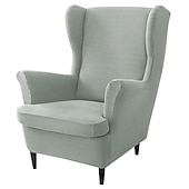 cheap Armchair Cover &amp; Armless Chair Cover-Stretch Wingback Chair Cover Burgundy Wing Chair Slipcovers With Seat Cushion Cover Spandex Jacquard Wingback Armchair Covers