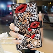 levne Pouzdra pro iPhone-Třpytivé pouzdro z umělé kůže pro iPhone 16, 15, Pro Max Plus, 14, 13, 12, 11, Pro Max Mini, SE, X, XR, XS Max, 8, 7, Plus – lesklý flipový kryt s přihrádkami na karty, celoplošná ochrana proti nárazům