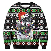 levne Vtipné vánoční mikiny a mikiny-Vánoce Ježíšek Mikina Pullover Vtipná vánoční mikina Anime 3D tisk 3D Grafika Pro Pro páry Pánské Dámské Dospělé Vánoce Karneval Plesová maškaráda 3D tisk