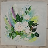levne Květinové či botanické obrazy-mintura ručně vyráběné květinové olejomalby na plátně nástěnná umělecká dekorace moderní abstraktní obraz pro domácí dekoraci válcovaný bezrámový nenatažený obraz