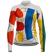 abordables Maillots pour femmes-Femme Maillot Velo Cyclisme manche longue Cyclisme Maillot Top avec 3 poches arrière VTT Vélo tout terrain Vélo Route Respirable Séchage rapide Evacuation de l&#039;humidité Bandes Réfléchissantes Noir