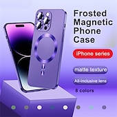 رخيصةأون جرابات آيفون-هاتف غطاء من أجل Apple ايفون 16 آيفون 15 برو ماكس بلس iPhone 14 Pro Max Plus iPhone 13 12 11 Pro Max مع ماجسيف حامي عدسة الكاميرا دعم الشحن اللاسلكي ماتي متجمد لون الصلبة TPU