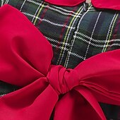 levne Neformální šaty-Batole Dívčí Šaty Pléd Emodži Dlouhý rukáv Výkon Výročí Kapsy Roztomilý Rozkošný Polyester Šaty na párty Áčkové šaty Podzim Zima 3-7 let 4-7 let Rubínově červená