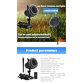 cheap Christmas Gift Lights-Christmas Projector Waterproof Remote Control 16 Patterns High-definition Projection Effects Indoor and Outdoor Festival Garden Decorative Lights Low Voltage Safety