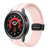 cheap Samsung Watch Bands-Watch Band for Samsung Galaxy Watch 7/6/5/4  40/44mm, Watch 5 Pro 45mm, Watch 6 Classic 43/47mm, Watch 4 Classic 42/46mm Silicone Replacement  Strap Magnetic Clasp Waterproof Adjustable Sport Band