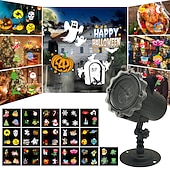 cheap Christmas Gift Lights-Christmas Projector Waterproof Remote Control 16 Patterns High-definition Projection Effects Indoor and Outdoor Festival Garden Decorative Lights Low Voltage Safety