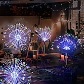cheap Landscape Lights-Solar Fireworks Lights 90/120/150/200 LEDS Outdoor DIY Solar Lights Garden Decorative Lights Waterproof Fairy Lights Lawn Lights