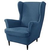 cheap Armchair Cover &amp; Armless Chair Cover-Stretch Wingback Chair Cover Burgundy Wing Chair Slipcovers With Seat Cushion Cover Spandex Jacquard Wingback Armchair Covers