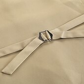 abordables Chalecos-Hombre Chaleco Boda Oficina y carrera Ropa Cotidiana Noche Negocios Tradicional / Clásico Primavera Otoño Botón Bolsillo Poliéster 95% algodón Al Aire Libre Cómodo Boda Color puro Botonadura Simple