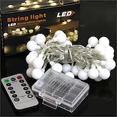 billiga Batteristrängljus-mini globe string lights batteridriven med fjärrkontroll inomhus sovrum 50/100 led färgglada blinkande ljus med fjärrstyrda led string lights för sovrumsfest uteplats jul vardagsrum kontor