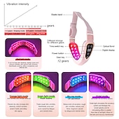 economico Apparecchi per la cura del viso-dispositivo di sollevamento facciale led fotone terapia viso dimagrante vibratore massaggiatore doppio mento v viso a forma di guancia cintura di sollevamento macchina