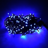 billige Elektrisk støpsel-juleslyngelys utendørs 20m 200leds 8 moduser plugg inn julepynt varme hvite lys fest hage juledekor belysning ac220v 230v 240v eu plugg