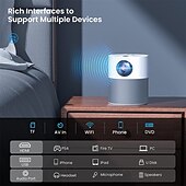levne Projektory-salange mini projektor full hd 1080p p40 led projektor 4k video bluetooth projektor 5000 lumenů android projektory chytré domácí kino