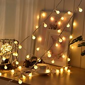 billiga Batteristrängljus-mini globe string lights batteridriven med fjärrkontroll inomhus sovrum 50/100 led färgglada blinkande ljus med fjärrstyrda led string lights för sovrumsfest uteplats jul vardagsrum kontor