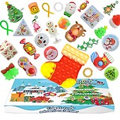 cheap Best Christmas Gifts-Christmas Advent Calendar Blind Box,Christmas Blind Box Children&#039;s Party Gift Decompression DIY Hand Tear Countdown Calendar Blind Box Christmas Toys for Christmas Gifts