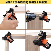cheap Clamps-90Degree Right Angle Clamp Set Picture Frame Corner Clips Mate Woodworking Hand Tools Fixing Clip Positioning Tool Kit
