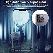 billiga Skärmskydd till iPhone-[3 Pack] Kameralinsskydd Till Apple iPhone 16 iPhone 15 Pro Max Plus iPhone 14 Pro Max iPhone 13 iPhone 12 Härdat Glas 9 H-hårdhet Högupplöst (HD) Reptålig