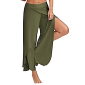 abordables jambe large et taille haute-femme jupe-culotte jambe large pantalon chino volants superposé extensible taille moyenne basique décontracté / sportif décontracté quotidien noir blanc s m été printemps&amp;amp; automne