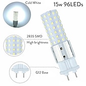cheap LED Corn Lights-LED Corn Lights Optional 1/2pcs G12 15 W 96LED Beads SMD 2835 1500 lm Warm White Natural White White  Energy Saving and Environment-friendly Bulb  Lighting Source  85-265 V