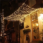 abordables Guirlandes lumineuses à brancher-Guirlande lumineuse à LED pour rideau de fenêtre de réception de fête de mariage élégante 3x3m&amp;amp;Guirlande lumineuse de Noël en forme d&#039;étoile scintillante, 6 x 3 m, 600 LED, pour la maison, le