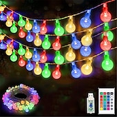 billige USB-drevet-10m rgb globelys, usb-drevet 16 fargeendring med 24-tasters fjernkontroll, akrylboblekuler for kreativ juleferie &amp;amp; festdekor