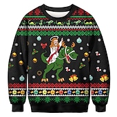 levne Vtipné vánoční mikiny a mikiny-Vánoce Ježíšek Mikina Pullover Vtipná vánoční mikina Anime 3D tisk 3D Grafika Pro Pro páry Pánské Dámské Dospělé Vánoce Karneval Plesová maškaráda 3D tisk