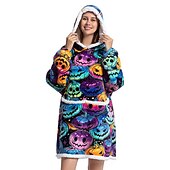 cheap Wearable Blanket-Womened Blanket Wearable Blanket, Sleepwear Fleece Sherpa Blanket Sweatshirt with Pocket and Sleeves