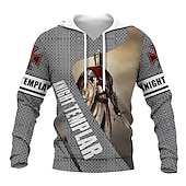 abordables Sudaderas con capucha para hombre-Wishine sudaderas con capucha unisex impresión digital 3d película de terror payaso sudadera pulóver top negro xl tops de calavera
