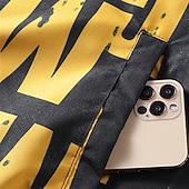 baratos Blusões e Parkas para Homem-Homens Casaco puffer Casaco com capuz Acolchoado Zíper Bolsos Imprimir Esportes Padrão Exterior Casual / Diário Inverno Letra Preto Amarelo Vermelho cáqui Casaco puffer