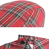 abordables Chapeaux homme-Homme Casquette Plate Rouge bleu marine Polyester Boucle réglable Imprimer simple Mode des années 1920 Vacances Plein Air Quotidien Fin de semaine Plaid Portable Confort Mode